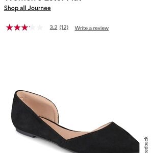 Journee Collection Black D'Orsay Flats